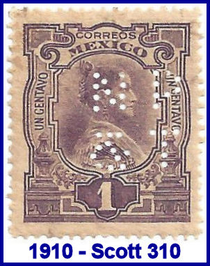 National Paper & Type Company 1910 perfin